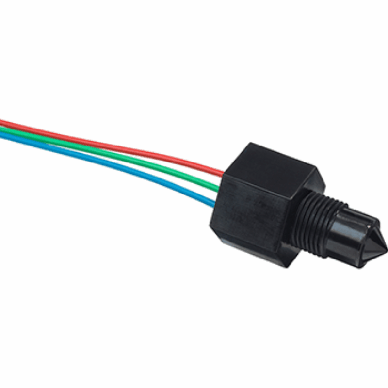 Optomax Industrial Liquid Level Switch with stainless steel housing and borosilicate glass sensing tip