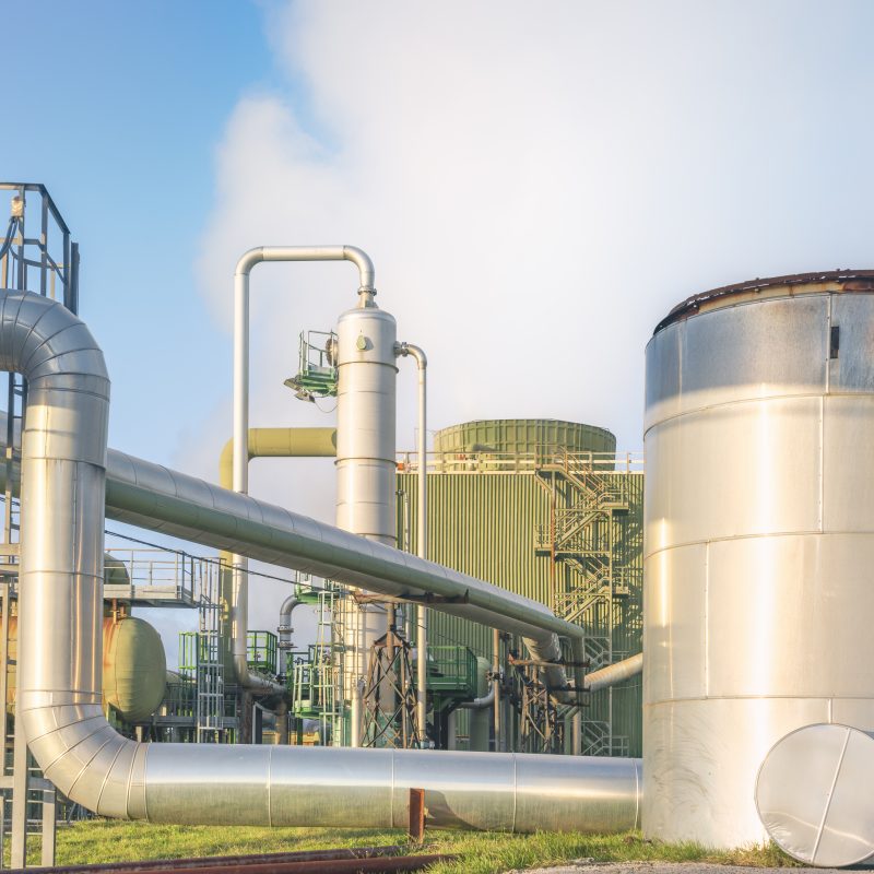 연소 가스 감지를 통해 모니터링되는 발전소의 산업용 가스 배출